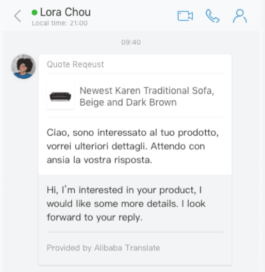 alibaba real-time translation