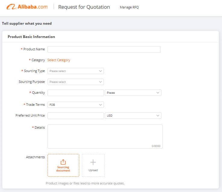alibaba rfq