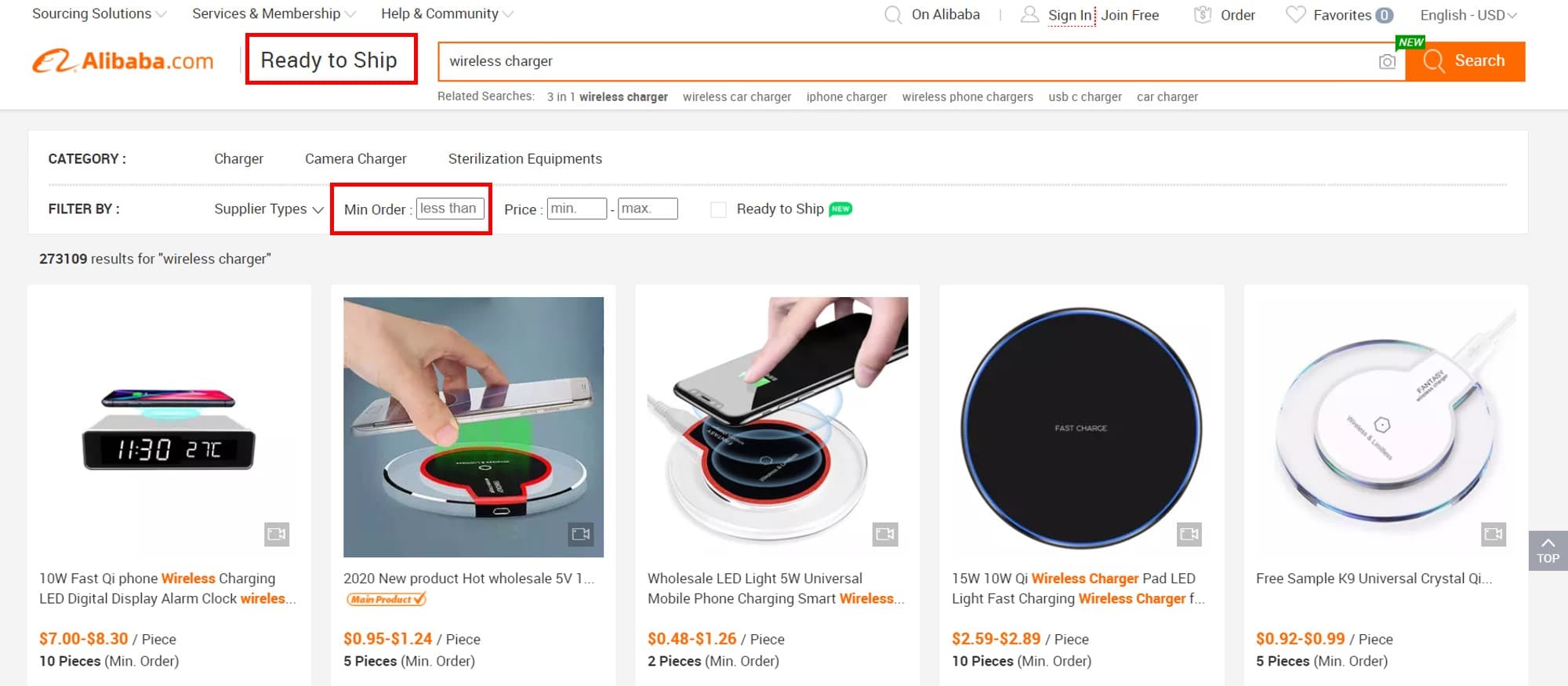 alibaba ready to ship